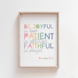 Set Of 6 Bible Verse Prints, Christian Wall Art, Nursery Kids Room, Scripture Girls Bedroom, Boys Bedroom - thumbnail 3