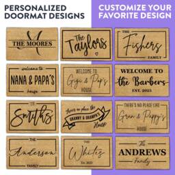 Custom Design Personalized Doormat - Christmas Gift For Family Father Mother Him Her Grandparent - thumbnail 1