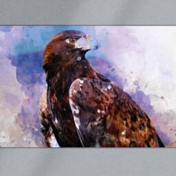 Watercolour Eagle Poster Styled Large Falcon Wall Art Perfect Gift Home Decor - Premium Quality Animal Print From A4 - A0 - thumbnail 2