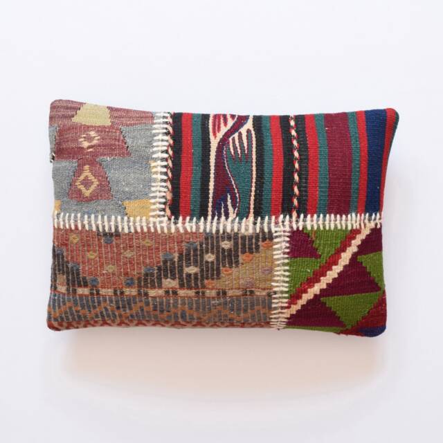 Patchwork Kilim 14x20 Pillow Cover Kelim Kussen Handira Cushion Large Cushions Anatolian 35x50 - image 1