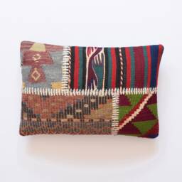 Patchwork Kilim 14x20 Pillow Cover Kelim Kussen Handira Cushion Large Cushions Anatolian 35x50 - thumbnail 1