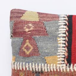 Patchwork Kilim 14x20 Pillow Cover Kelim Kussen Handira Cushion Large Cushions Anatolian 35x50 - thumbnail 2