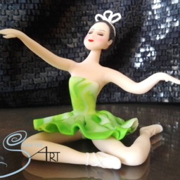 Handmade Ballet Doll in Modeling Clay Without Molds - thumbnail 2