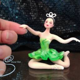 Handmade Ballet Doll in Modeling Clay Without Molds - thumbnail 3