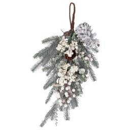 Pine Foliage Christmas Door Swag, Wreath, Decoration, Holiday Nordic Scandi - thumbnail 2