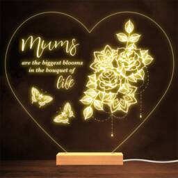 Rose Tattoo Beads Butterflies Pretty Mother's Day Personalised Gift Night Light - thumbnail 1