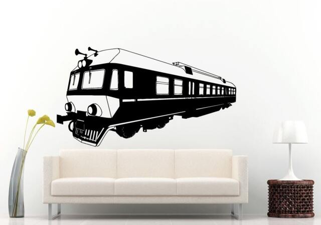 Locomotive Train Rail Road Wall Decal Vinyl Sticker Mural Room Decor L711 - image 1