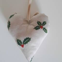 Christmas Hanging Heart Decoration, Holly Decor, Tree Sophie Allport - thumbnail 3