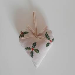 Christmas Hanging Heart Decoration, Holly Decor, Tree Sophie Allport - thumbnail 1