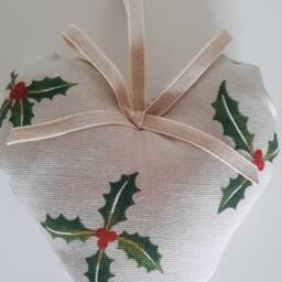Christmas Hanging Heart Decoration, Holly Decor, Tree Sophie Allport - thumbnail 2