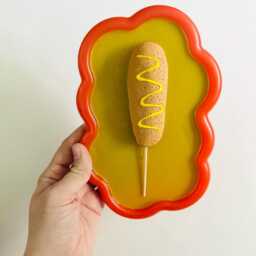 Corn Dog Wall Hanging Glitter Tray Food Decor - Pop Art Kitchen - thumbnail 4