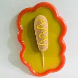 Corn Dog Wall Hanging Glitter Tray Food Decor - Pop Art Kitchen - thumbnail 1