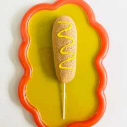 Corn Dog Wall Hanging Glitter Tray Food Decor - Pop Art Kitchen - thumbnail 3