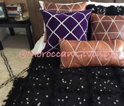 Moroccan Handira/ Wedding Blanket/Sequinned Atlas Rug /Throw /Rug /Pure Wool With Sequins/ 270 X 172 cm 8.85 5.64 Ft - thumbnail 1