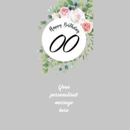 Personalised Birthday Age Vase - 50Th, 60Th, 70Th Gift For Women Gifts Mum, Nan, Auntie, Nanny, Grandma Glass Flower - thumbnail 3