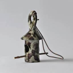 Raku Ceramic Bird Feeder - Handmade Hanging For Small Birds - thumbnail 1