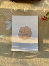 Sand Dollar Painting, Beach Creature, Sea Shells, Canvas Wall Art - thumbnail 1