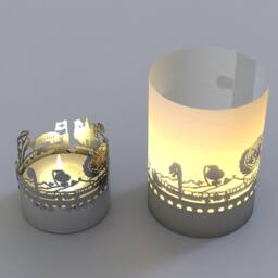 Geneva Skyline Shadow Play Candle - Swiss City Souvenir Gift - thumbnail 3
