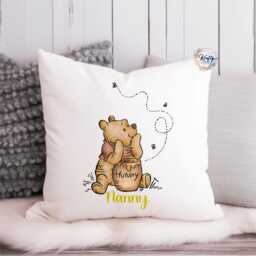 Personalised Bear Cushion - Winnie Girl Gift Girlfriend Stocking Filler Birthday Friend Gifts - thumbnail 2