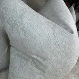 Elegant Ivory Cushion Cover, Luxury Designer Pillow Cover For Throw Bed, Herringbone Design Bella - New Home Gift - thumbnail 3