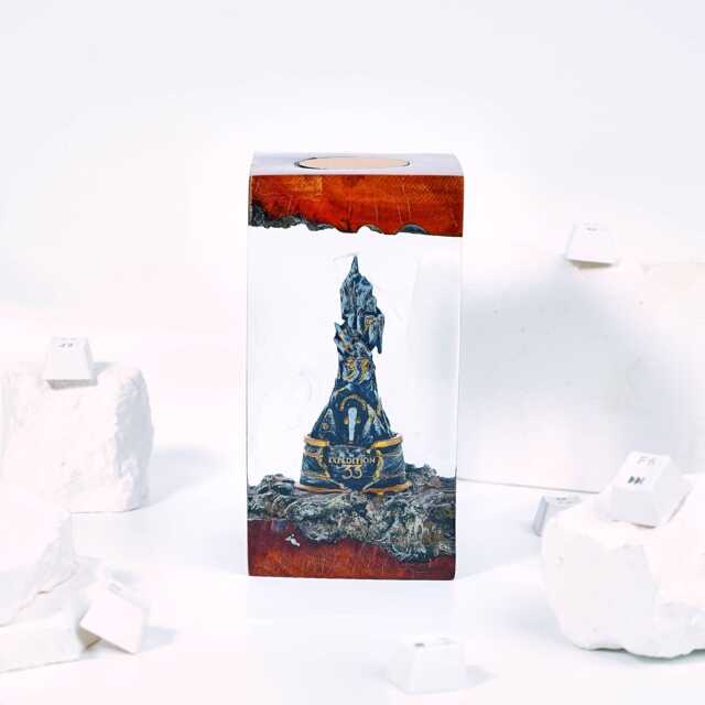 Expedition 33 Monolith Resin Lamp, Clair Obscur Inspired Statue, Dark Fantasy Decor, Hand Painted Game Art, Valentine Gift For Him - image 1