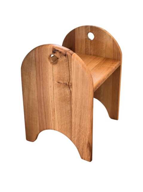 Solid Oak Kyoto Stool - Luxury Handcrafted UK Designer Furniture Home Decor - image 1