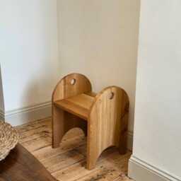 Solid Oak Kyoto Stool - Luxury Handcrafted UK Designer Furniture Home Decor - thumbnail 4