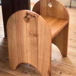 Solid Oak Kyoto Stool - Luxury Handcrafted UK Designer Furniture Home Decor - thumbnail 3