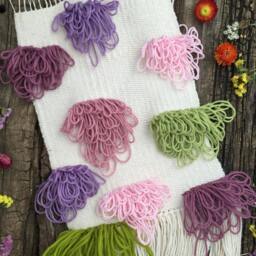 Woven Wall Hanging/Handwoven Tapestry Weaving Fiber Textile Wall Art Home Decor Evasdoodlings - thumbnail 2