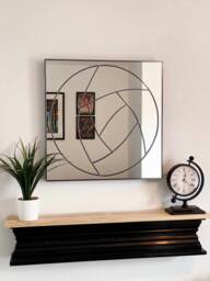 Art Deco Mirror, Charles Rennie Mackintosh Style Wall Mirror, Gift - thumbnail 1