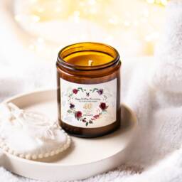 Personalised Anniversary Gifts For Couple, Ruby Weddnig Anniwersary, 40Th Wedding Botanical Candle, Congratulations 40 Years - thumbnail 2