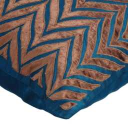"Velvet Blue Toss Pillow Cover 16""x16" - thumbnail 2