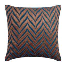 "Velvet Blue Toss Pillow Cover 16""x16" - thumbnail 1