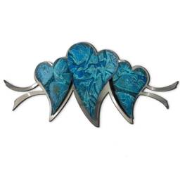 Family Of Hearts - 3 - Torch Cut Copper On Steel Wall Hanging - thumbnail 2