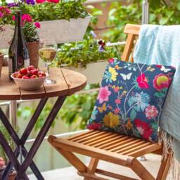 Water Resistant Garden Outdoor Cushion Pillow Midsummer Night Available in 2 Sizes & Padding Designed Printed Handmade UK By Celina Digby - thumbnail 2