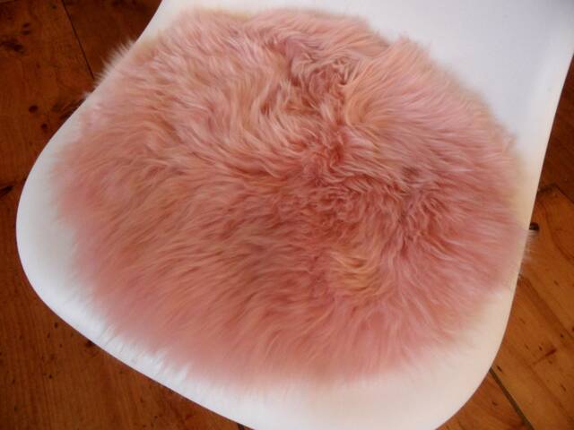 Seat Cover/Pad Lambskin Sheepskin Antique-Rose 40cm - image 1