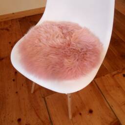 Seat Cover/Pad Lambskin Sheepskin Antique-Rose 40cm - thumbnail 2