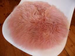 Seat Cover/Pad Lambskin Sheepskin Antique-Rose 40cm - thumbnail 1