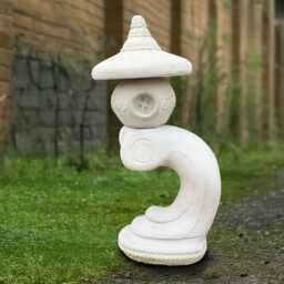 Outdoor Lantern Pagoda Sculpture Concrete Statue Stone Japanese Figurine Asian Ornament Handmade Lover Gift - thumbnail 1