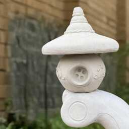 Outdoor Lantern Pagoda Sculpture Concrete Statue Stone Japanese Figurine Asian Ornament Handmade Lover Gift - thumbnail 4