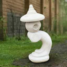 Outdoor Lantern Pagoda Sculpture Concrete Statue Stone Japanese Figurine Asian Ornament Handmade Lover Gift - thumbnail 3