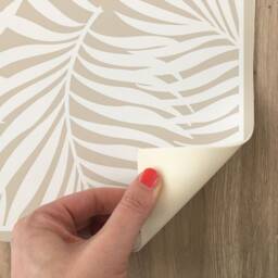 Tropical Leaves Vinyl Rug, Linoleum Carpet, PVC Mat - thumbnail 3