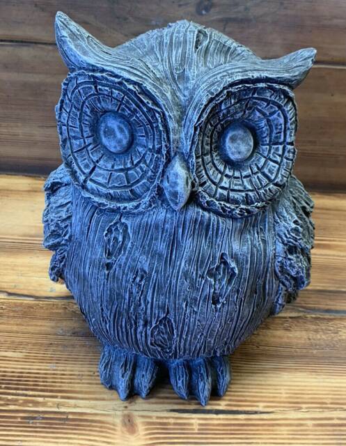 Stone Garden Large Owl Statue Gift Ornament - image 1