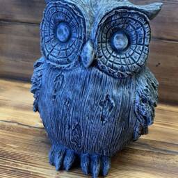 Stone Garden Large Owl Statue Gift Ornament - thumbnail 2