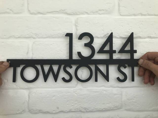 Address Sign, Steel Metal Address , Wall Art, Farmhouse Style, Word Art - image 1