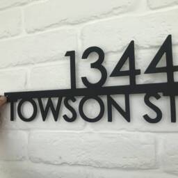 Address Sign, Steel Metal Address , Wall Art, Farmhouse Style, Word Art - thumbnail 3