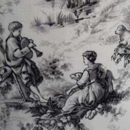 Black Toile Pillow Cover Cotton Home Decor Pillowcovers - thumbnail 3