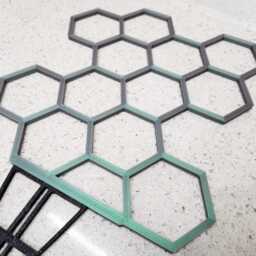 Minimalist Hexagon Plant Trellis 3D Printed Indoor Support - thumbnail 3