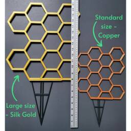Minimalist Hexagon Plant Trellis 3D Printed Indoor Support - thumbnail 4