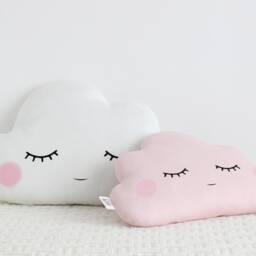 Pale Pink Cloud Pillow For Nursery Decor, Baby Cushion Shower Gift Newborn Infant Gender Neutral Girl Kids Room Children Bed Teepee Sky - thumbnail 4